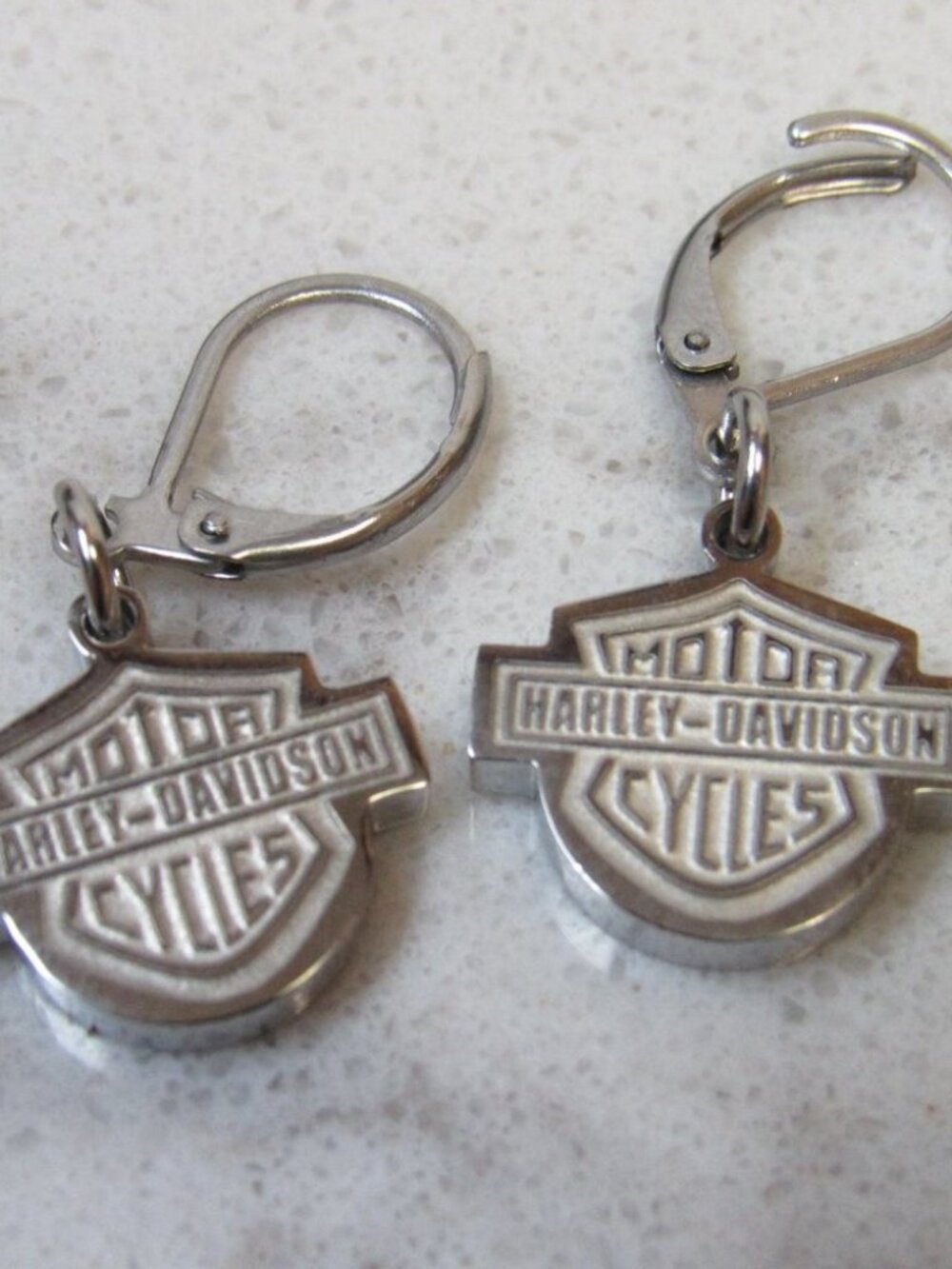 Women's Engraved Biker Dangle Earrings!